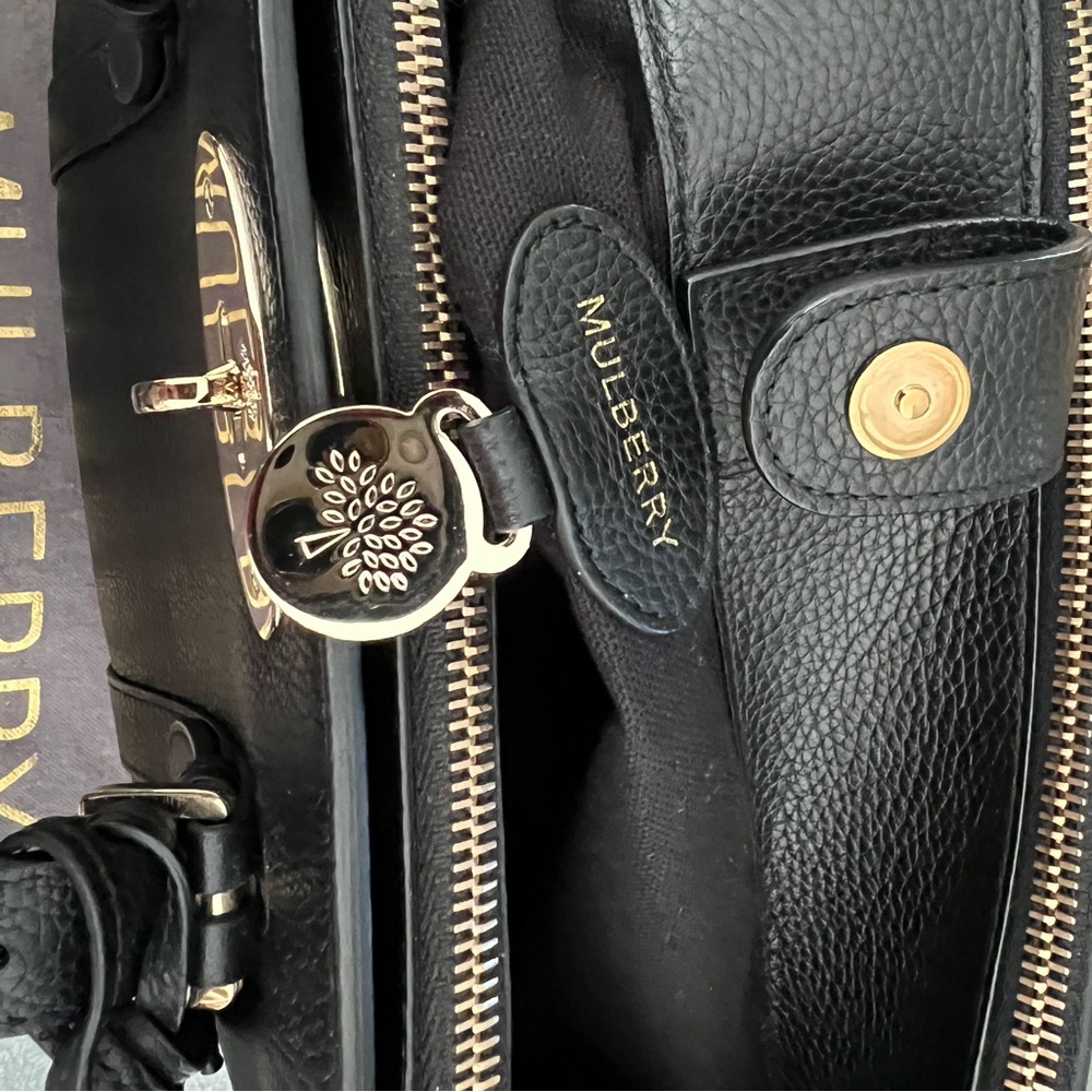 Authentic Mulberry Small Bayswater Double Zip Satchel bag in Black - Picture 4 of 16